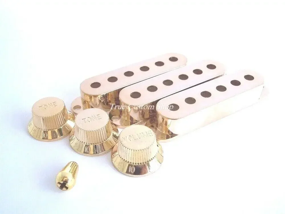 Gold 52mm Pickup Cover Accessory Kit for F-der Stratocaster-