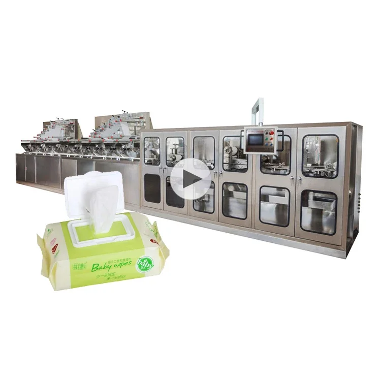 Hot Sale Single Pack Wet Towel Wipe Machine Line Non-woven 5-30pcs Wet Wipe Machine