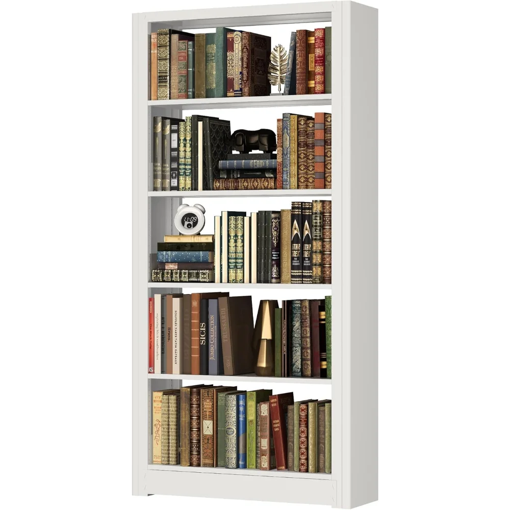 

Metal Modern Bookshelf, 69”Tall Bookcase, 5-Tier Book Shelf with Adjustable Shelves, Heavy Duty Bookshelves