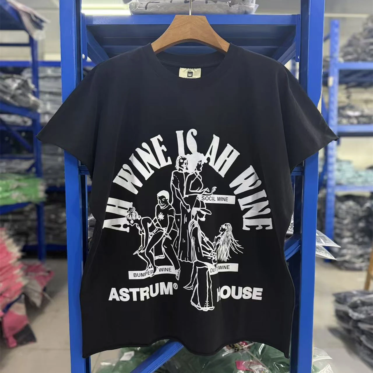 AH WINE IS AH WINE SAINT Vintage T Shirt Men Women Tee Tops T-Shirt