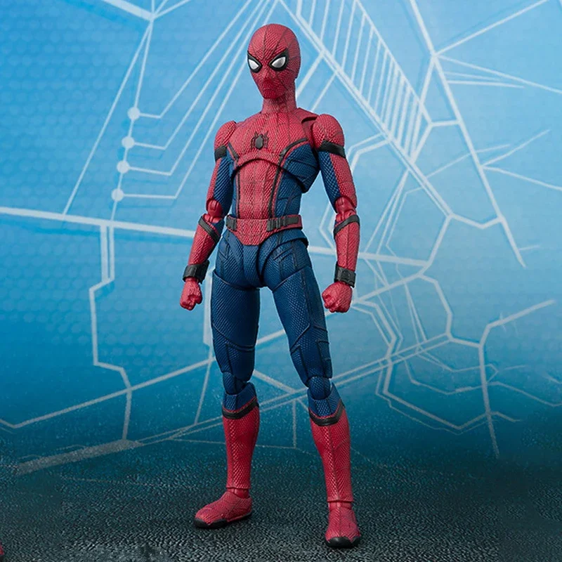 Shf Spider-Man: Hoomecoming Figurki Avengers Ruchomy model Marvel Peter Parker Figurka akcji Kolekcja PVC Zabawki na prezenty dla dzieci