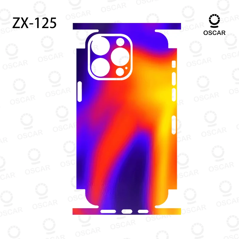 Colorful Decal Skin for iPhone 15 14 13 12 11 Pro XS Max XR Soft Back Screen Protector 3M Wrap with Side Skin Sticker