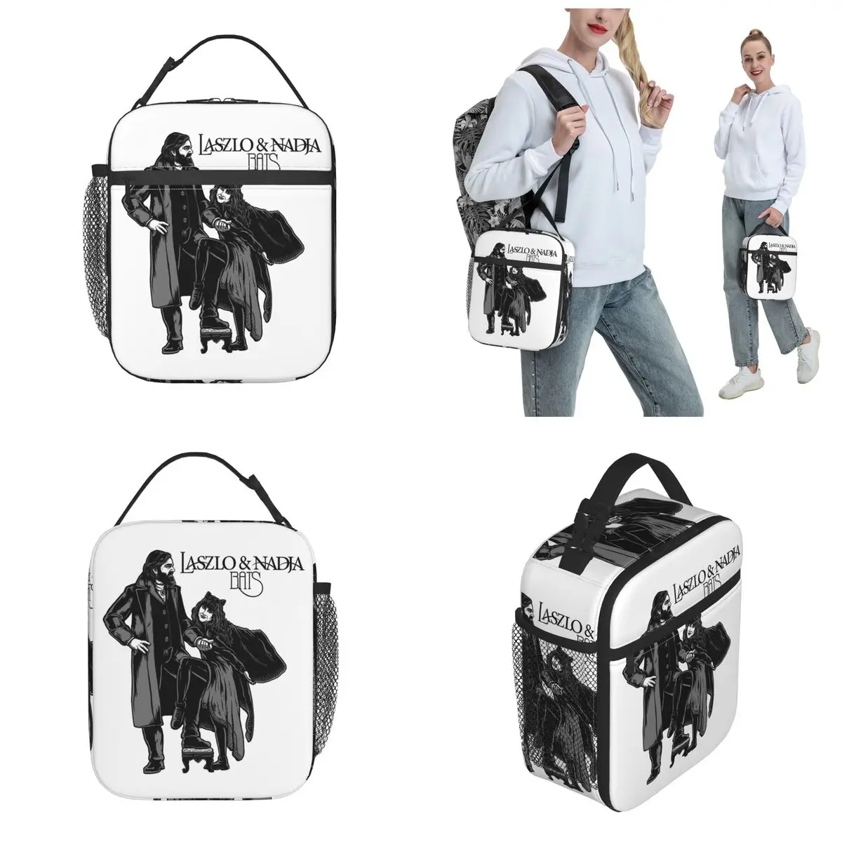 Laszlo & Nadja Album Merch Insulated Lunch Tote Bag For School Food Storage Bag Portable Cooler Thermal Bento Box