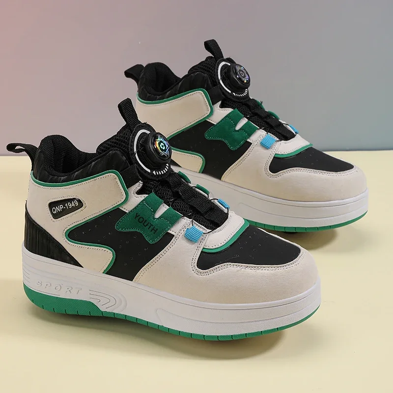 Sneakers per bambini con due 2024 ragazzi ragazze ruote scarpe per adulti Casual ragazzi scarpe nuovi bambini scarpe da Skate a rotelle Junior