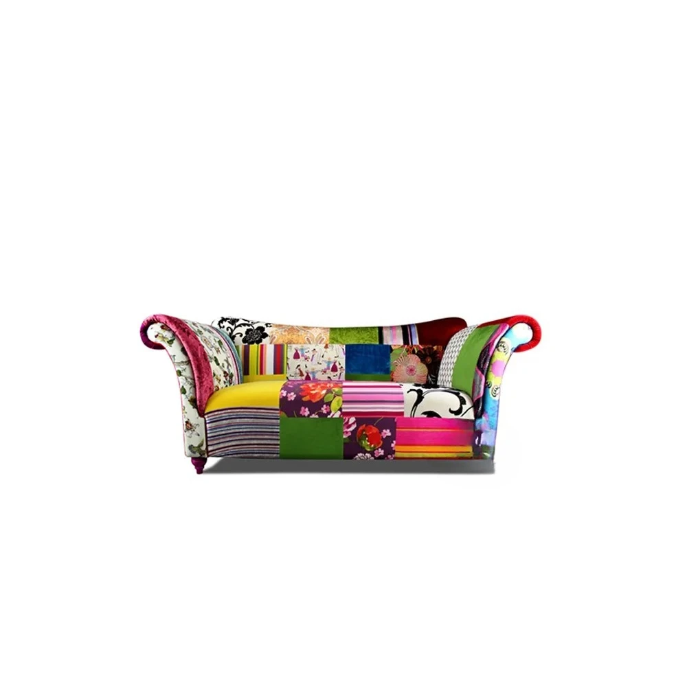 

European fabric patchwork concubine collapse, living room furniture beauty couch bedroom sofa recliner