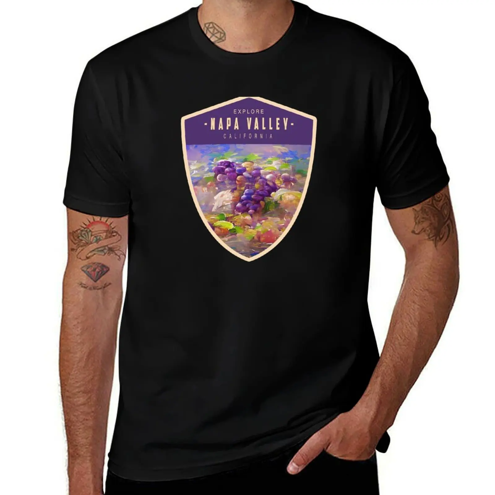 

Travel Badge California Wine Grapes Napa Valley T-Shirt Summer Festival T-Shirt