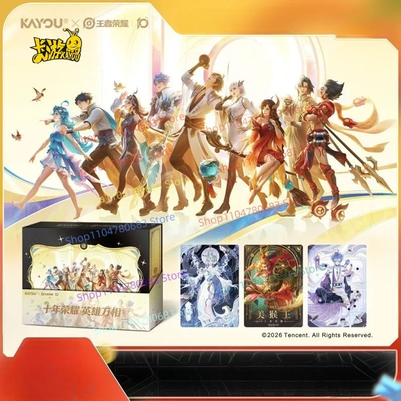 carte-kayou-honor-of-kings-carte-da-collezione-eroi-in-tutte-le-forme-cofanetto-regalo-glorie-10°-anniversario-carte-collezionabili-ufficiali