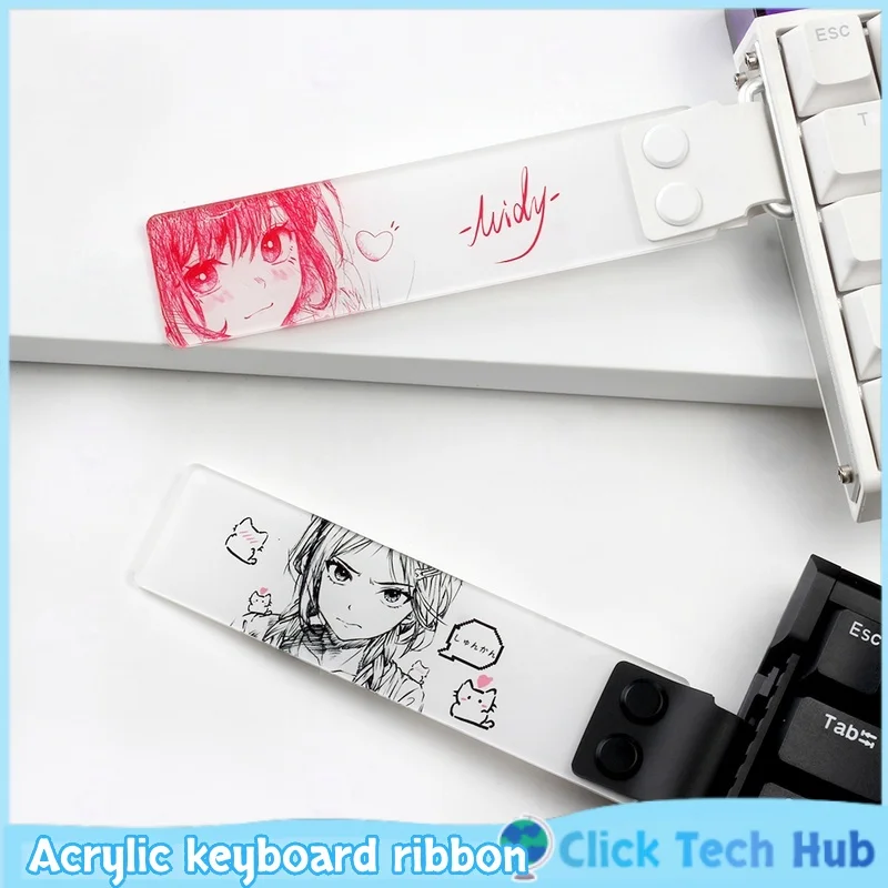 Ruban de clavier acrylique sur le thème de l'anime Reze Yuyu Midy, ruban décoratif de Modification mécanique personnalisé, marque Wooting Atk