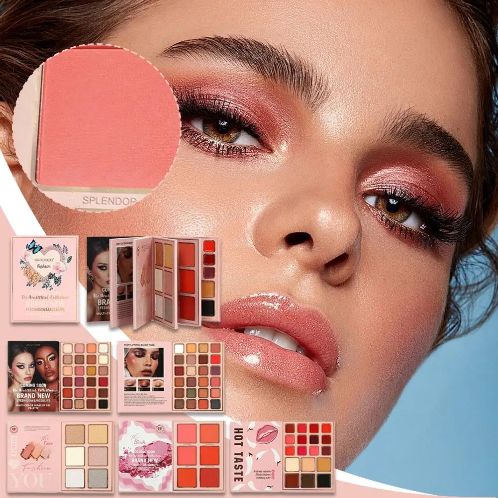 82 colori Eyeshadow Palette Book Matte Glitter Blush Concealer Eyes Pigment Cosmetic trucco professionale per il viso L8h5