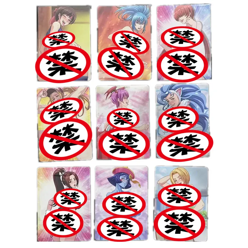 9Pcs/set Homemade Anime Game King of Fighters Fighting Goddess ACG Sexy Nude Card Heroine Toy Classic Gift Comic Collection Card