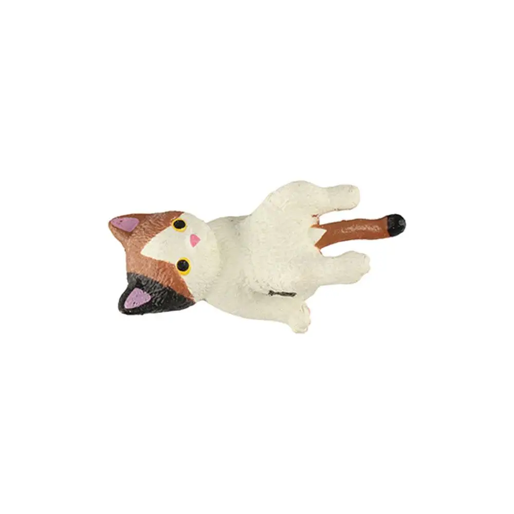 Simulation Edge Cat Figurines Cartoon Resin Cat Refrigerator Sticker Material DIY Miniatures Car Cat Ornament Micro Landscape