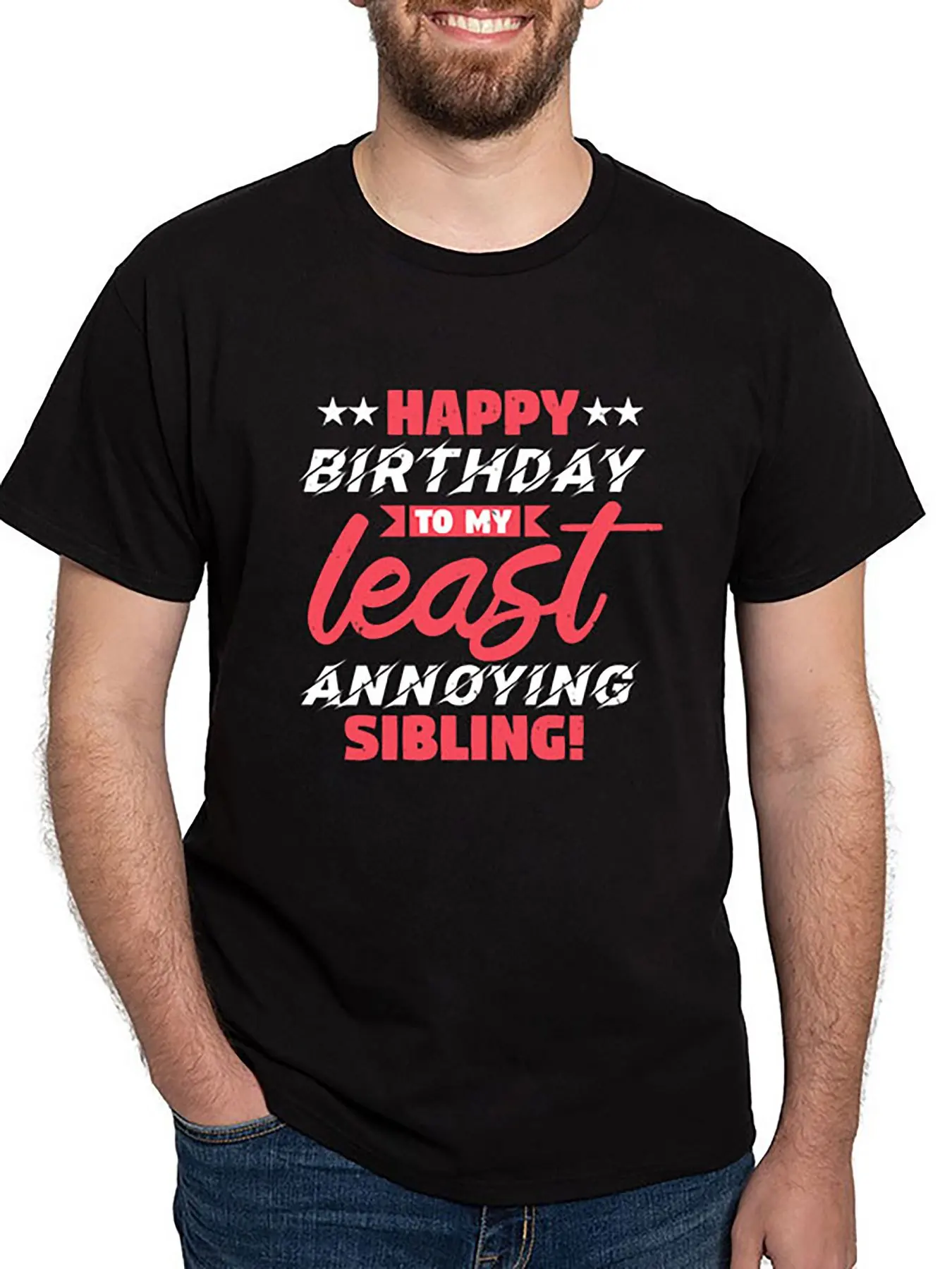 1Birthday, brother, sister, siblings gift 140787 funny Men’s Short Sleeve Graphic T-shirt Collection black