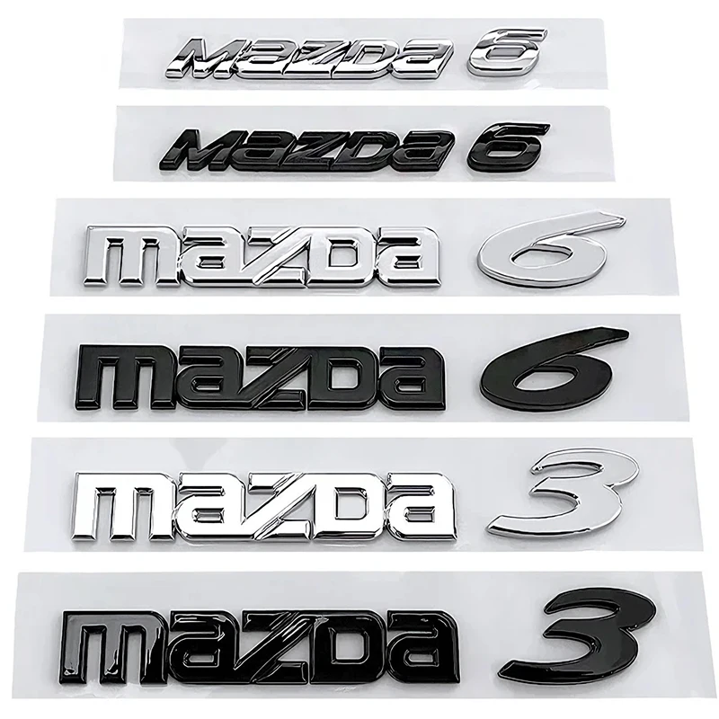 1PCS 3D ABS Car Letter Emblem Badge Sticker for Mazda 3 Mazda 6 - Rear Tail Trunk Decal Auto Exterior Styling Accessories Mazda8