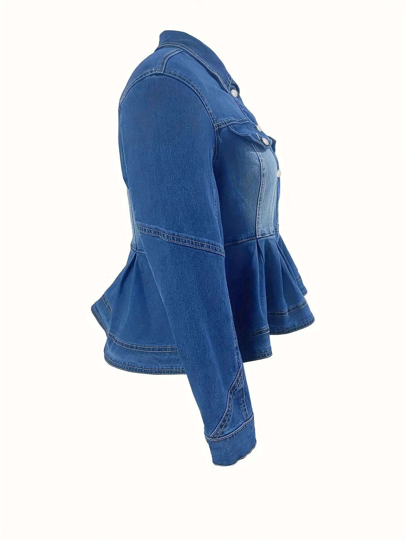 Veste en jean courte pour femme, grande taille, Design élégant, couché à la taille, délavé, confortable, grande taille