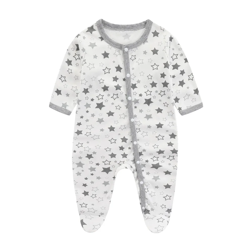 Muslin Newborn Romper Footed Cotton Baby Jumpsuits for Girls Boys Sleepwear Long Sleeve Autumn Toddler Clothes Infant One-Piece