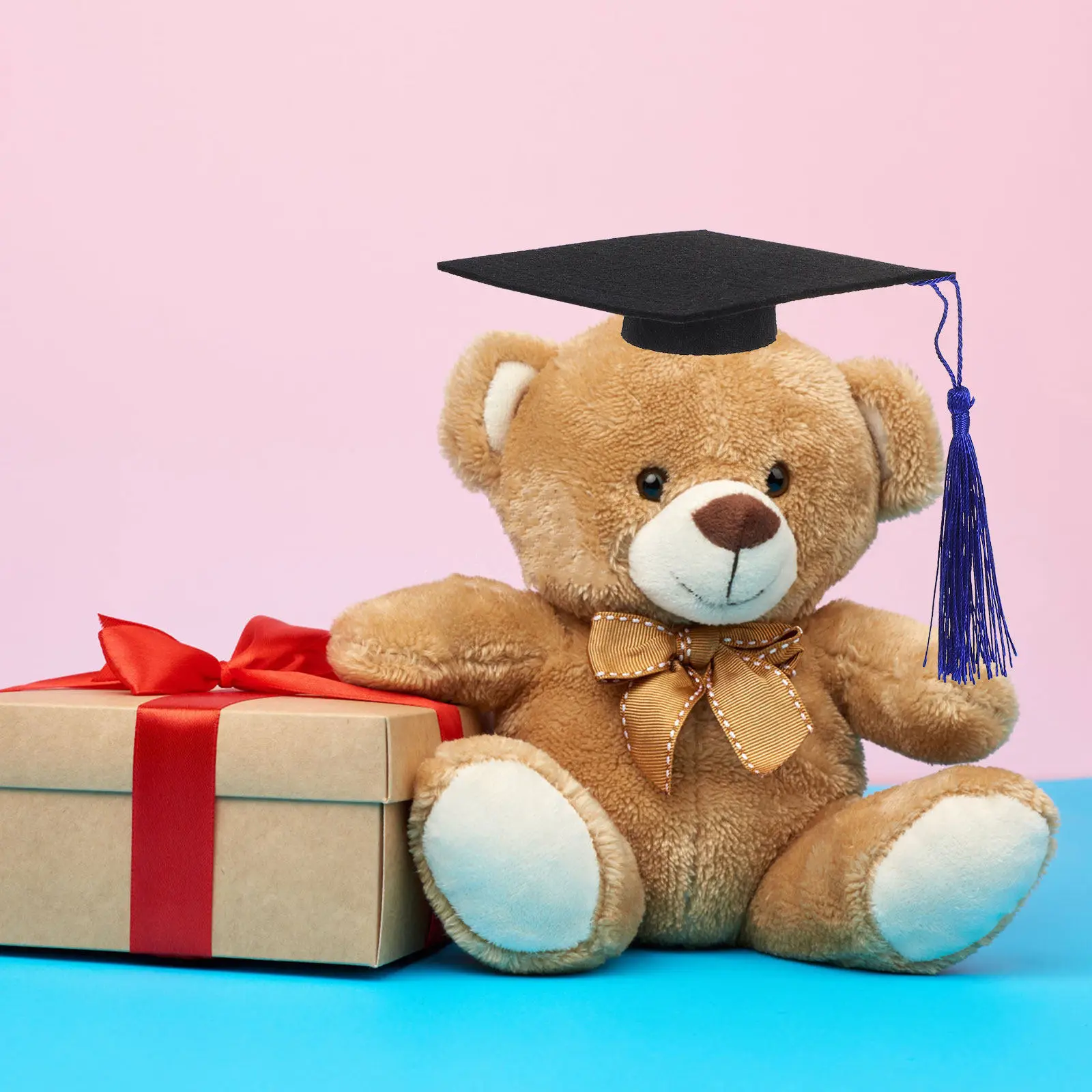1Set Bear Graduation Outfit Gown Cap Set Miniature Dress Regalia Clothing Attire Celebration Decoration Graduation