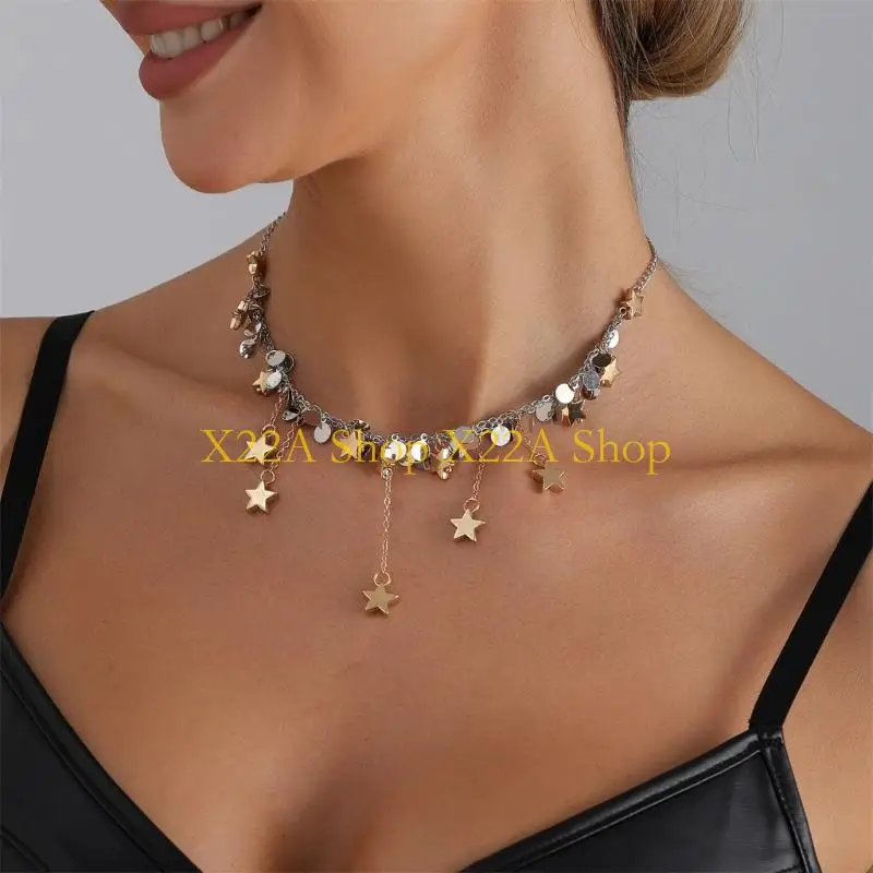 Unique Versatile Star Pendant Necklace Fashion Jewelry Casual Evening Outfit Enhancer