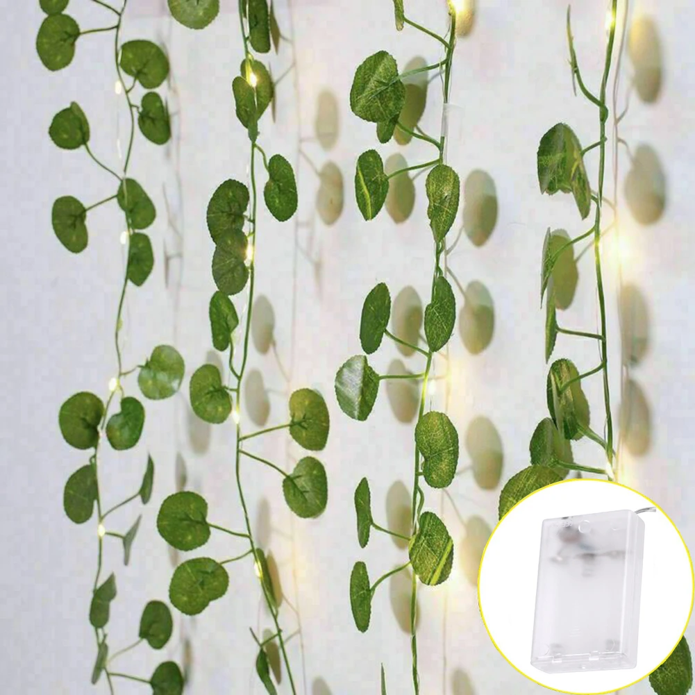 

1pc Artificial Plants LED String Light, Crabapple Leaves String Lights Battery Operated Vine Fairy String Lights Hanging Garland