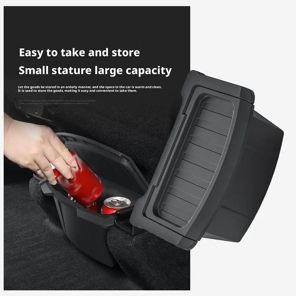 

For Tesla Model Y Juniper Car Armrest Rear Storage Box Tray Rear Trash Can - 2026 Launch Tidying Car Accessories