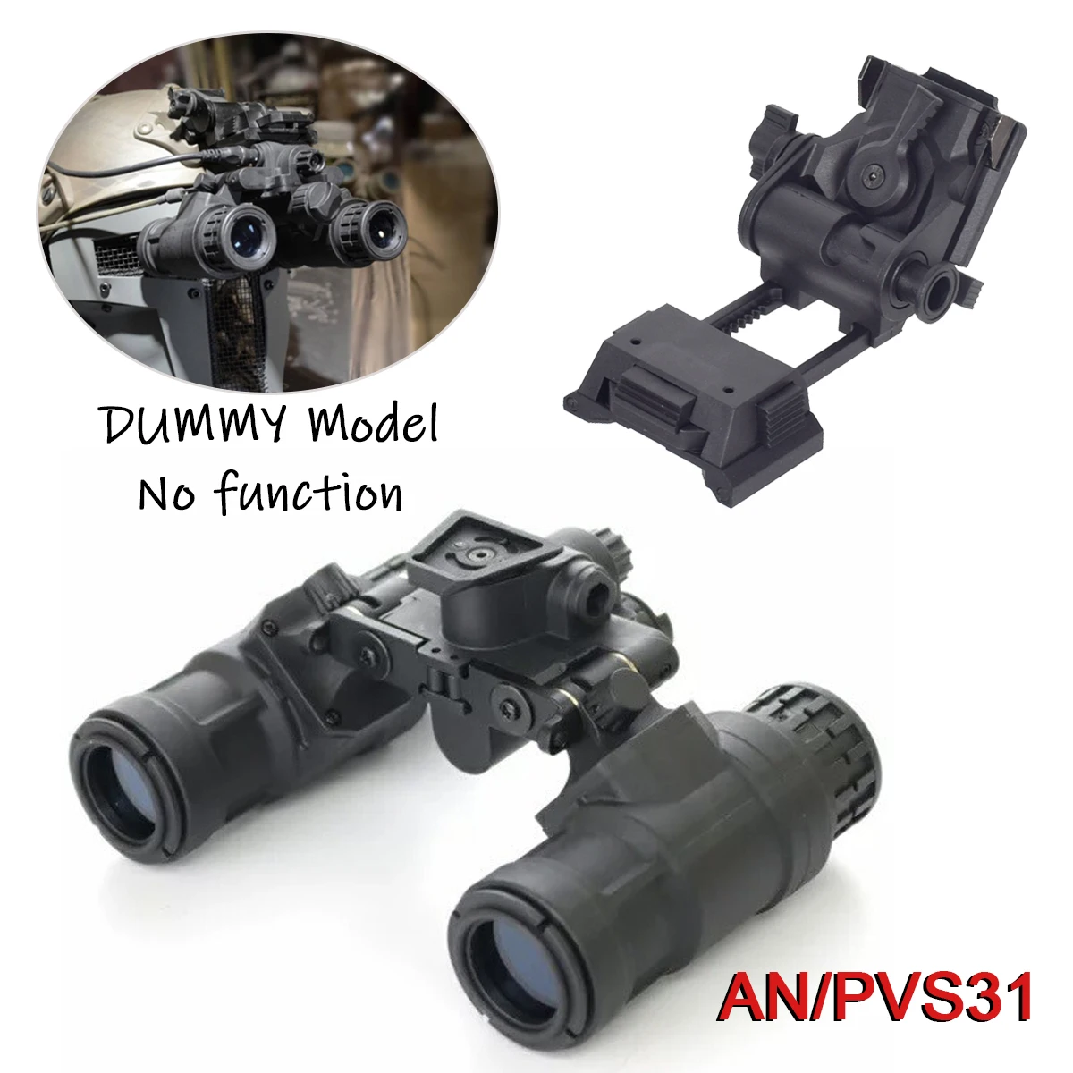 

Шлем NVG AN-PVS31, модель-пустышка, двухтрубные бинокулярные очки ночного видения, без функции GPNVG 18 AN/PVS31, для охоты, косплея