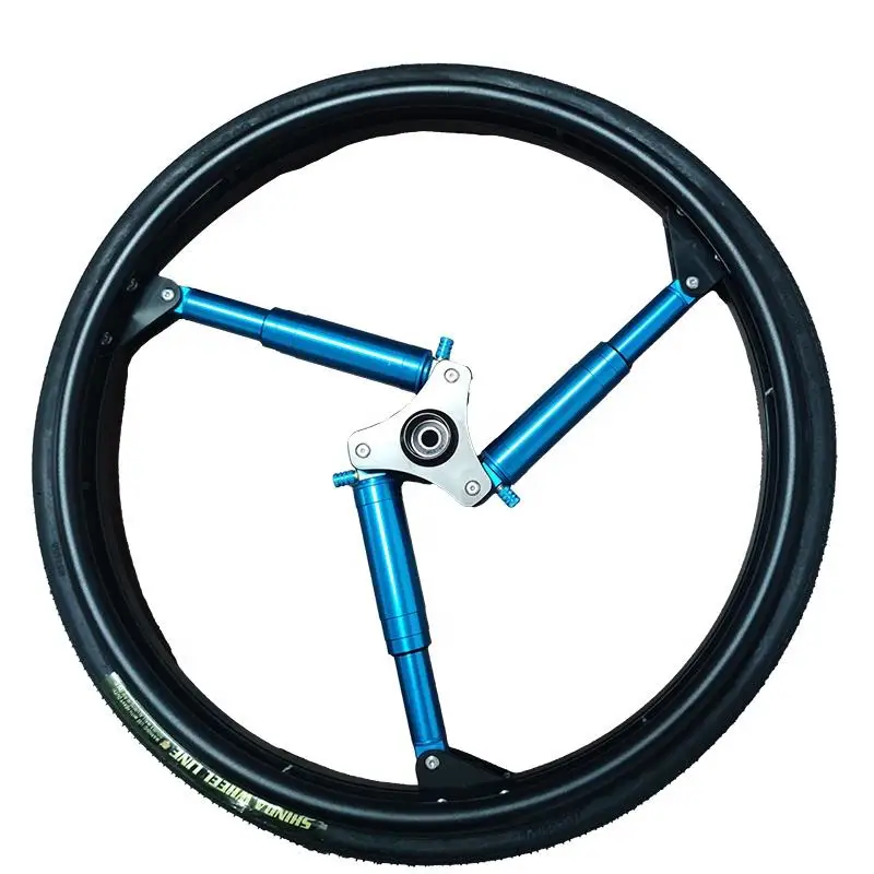 A Pair of 24x1.0inch Sports Wheelchair Rear Wheel Accessories, Damping Wheels Made of Aluminum Alloy, Adjustable Air Pressure, Quick-Release Installation, 12/12.7mm Bearing Diameter, One Each for Left and Right (a Pair