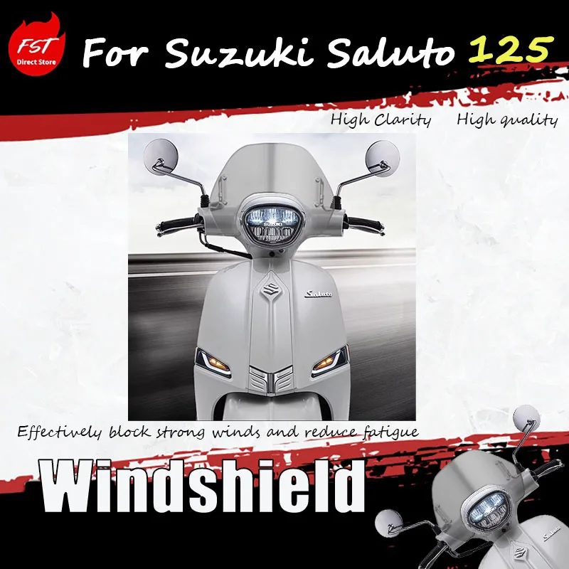 

For Suzuki Saluto 125 Retro-Style Pedal Modification Windshield Windscreen Glass Panel for Enhanced Riding Experience