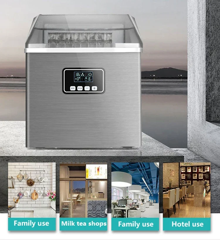 Льдогенератор 300 кг льодогенератор Высокопроизводительная коммерческая машина для изготовления блоков Автоматический генератор льда