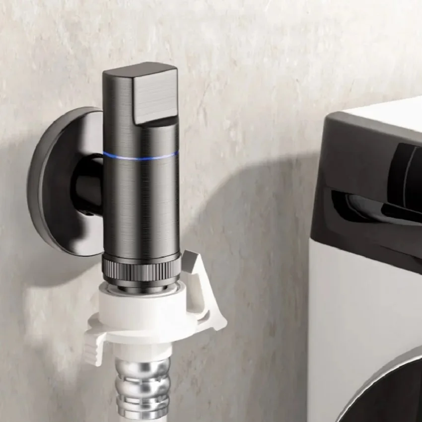 Multi-Function Washing Machine Faucet Water Stop Quick Opening Angle Valve G1/2 Triangle Valv Inlet Valve Bathroom Fittings