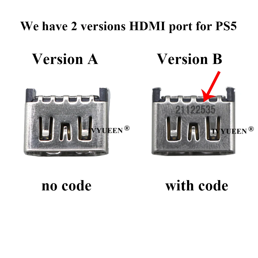 IVYUEEN เปลี่ยน HDMI พอร์ตจอแสดงผล Socket Jack สำหรับ Sony PlayStation 5 PS5คอนโซลอินเทอร์เฟซอุปกรณ์เสริม