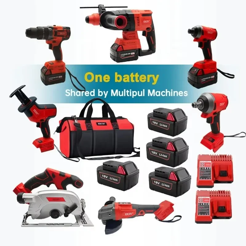 【2026】سعر المصنع شعبية 15- قطعة طقم أدوات كهربائية كومبو اللاسلكي تأثير وجع زاوية طاحونة المطرقة الحفر مجموعة أداة كهربائية #3