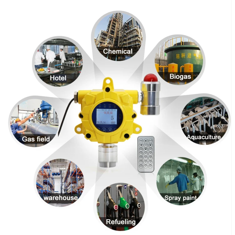 Bosean 100ppm 1000ppm for lab chemical industry oil well ATEX H2S hydrogen sulfide gas monitor