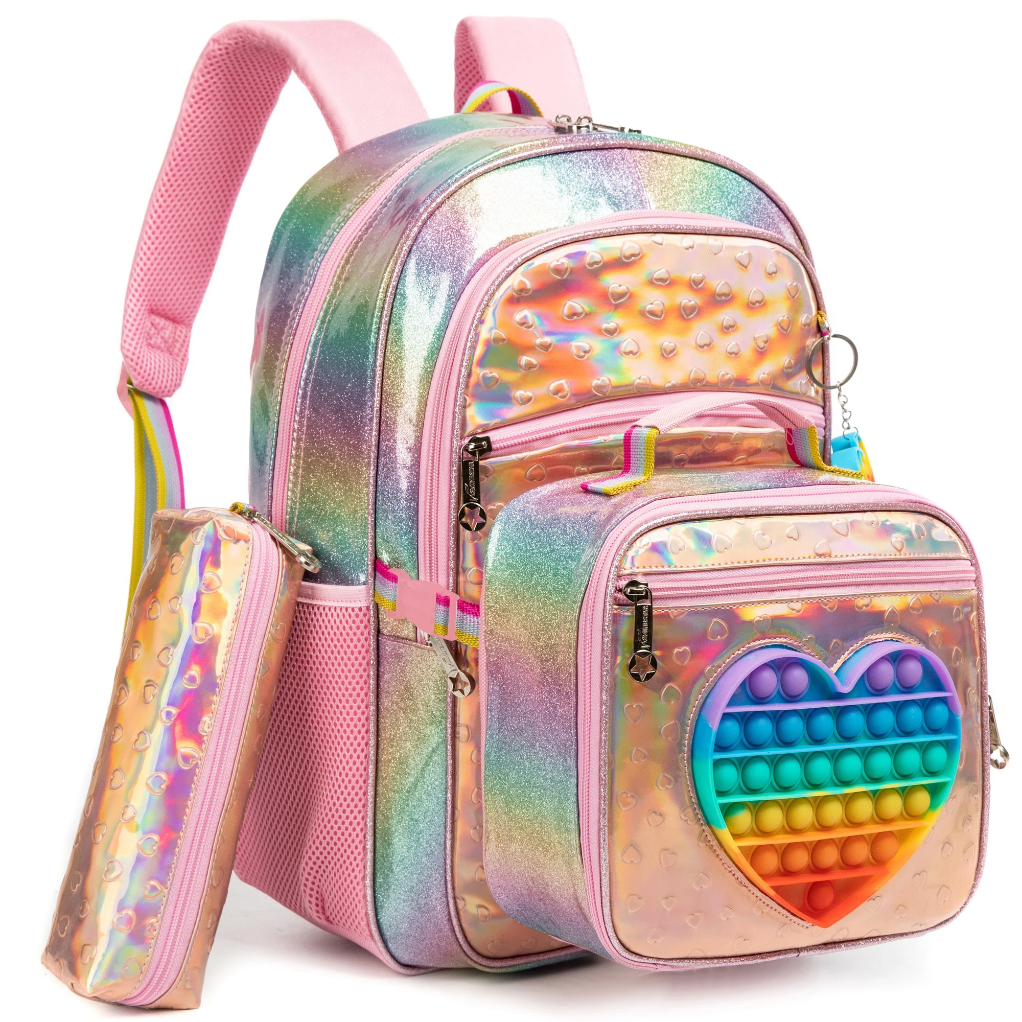 Backpack for Girl Primary School Children's School Backpacks Includes a lunch box and a pencil case School Backpack