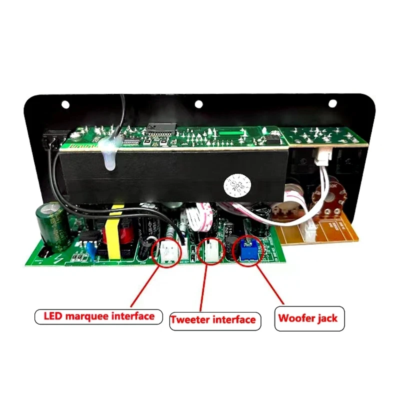 New Built-in Bluetooth Subwoofer Amplifier Board 220v 12v 24v for 4 Ohms 8-12inch Speaker Dual Microphone 120W AMP Module