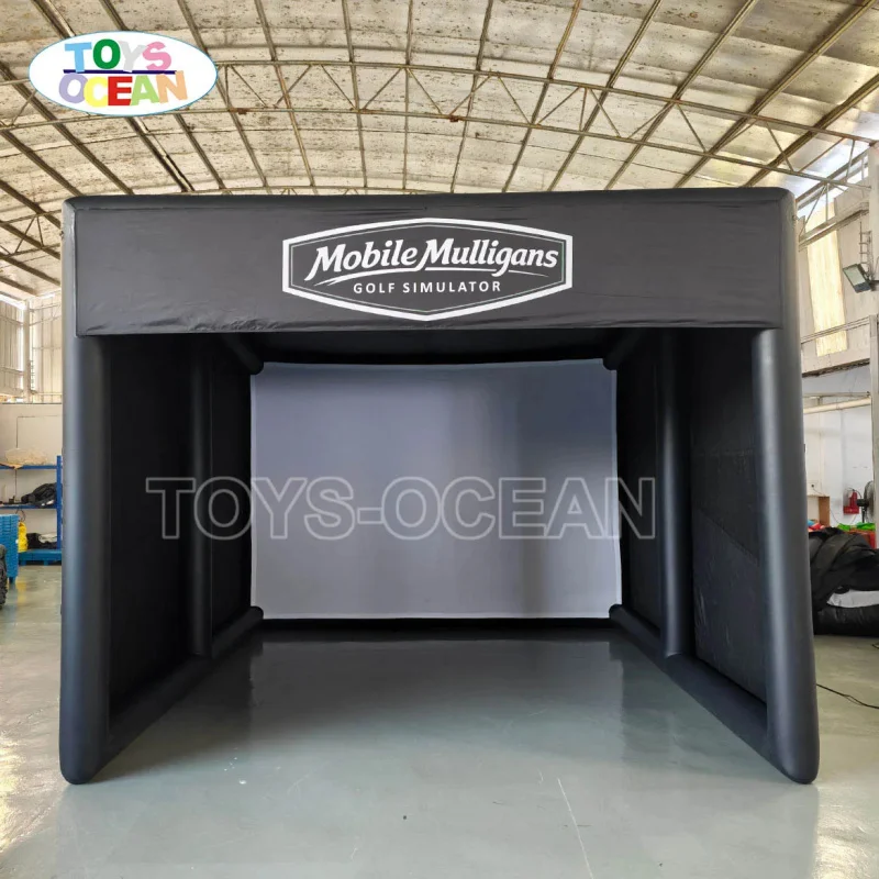 Commercial Inflatable Golf Simulator Enclosure, Mobile Golf Simulator Tent for Golf Club & Exhibition