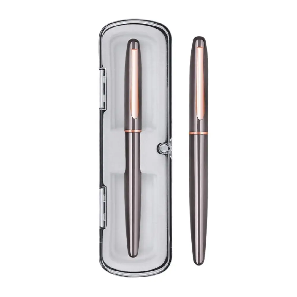 Business Fine Nib Metal Fountain Pen Smooth Writing Calligraphy Gift Ink Pens Drawing Handwriting Signature Pen Student Use