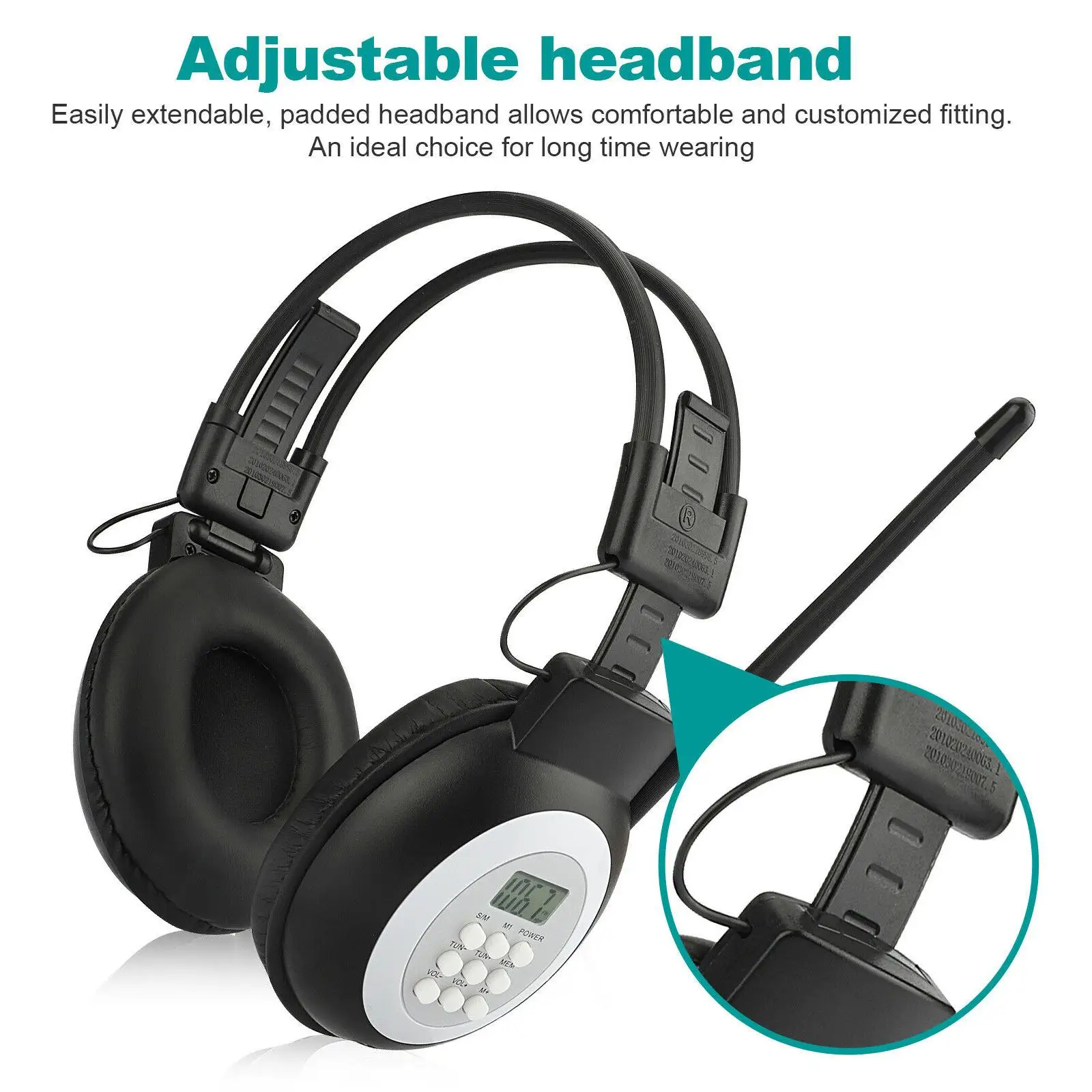 Portable Personal Radio Headphones, Headset with Radio Built Walking,