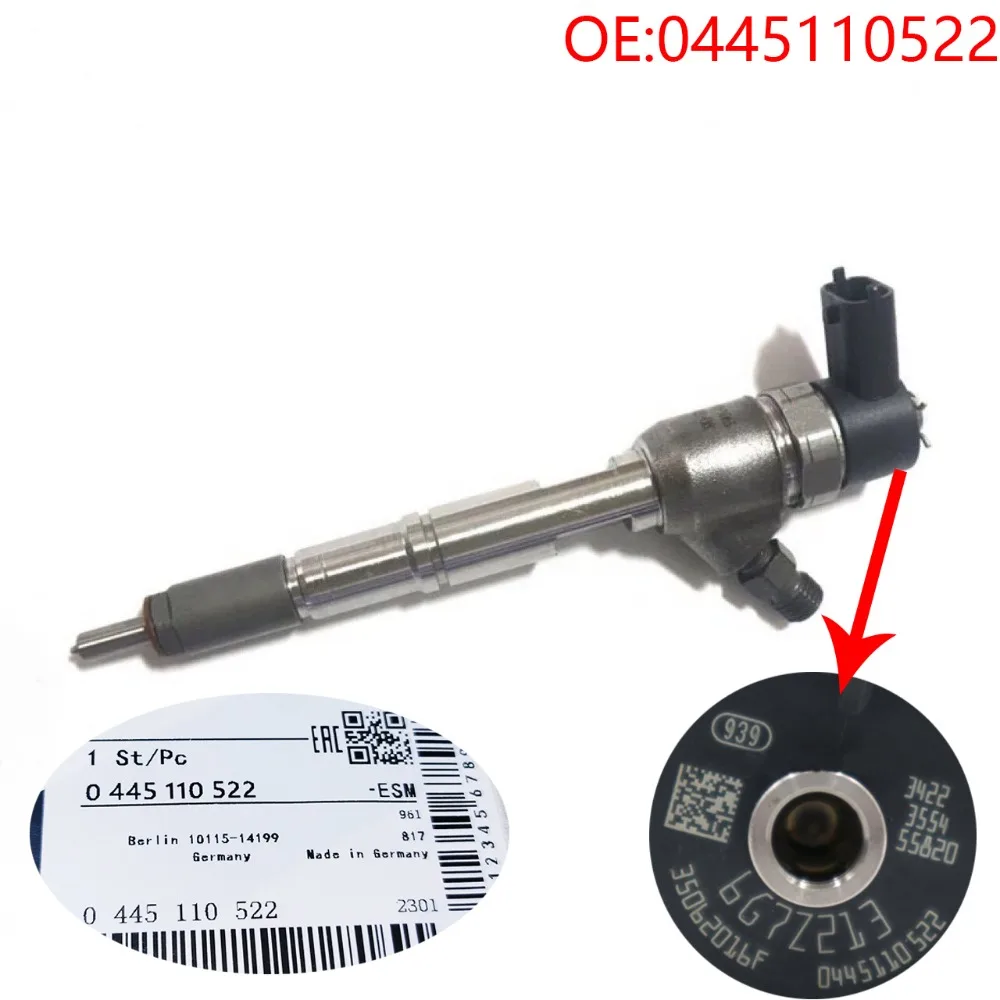 0445110522 common rail fuel injector suitable for Bosch diesel fuel injector suitable for Jeep Grand Cherokee Ram 0 445 110 522