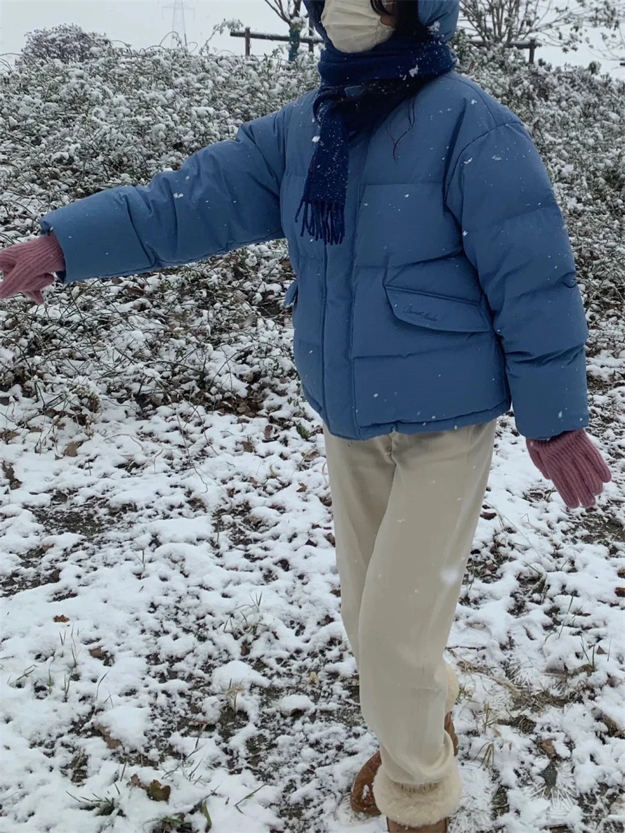 เสื้อโค้ทผู้หญิงแบบมีฮู้ด ยี่ห้อ Thiened รุ่น PREON สำหรับฤดูใบไม้ร่วงและฤดูหนาว อุ่นสบาย บุด้วยขนเป็ดขาว 80% เสื้อคลุมกันหนาว