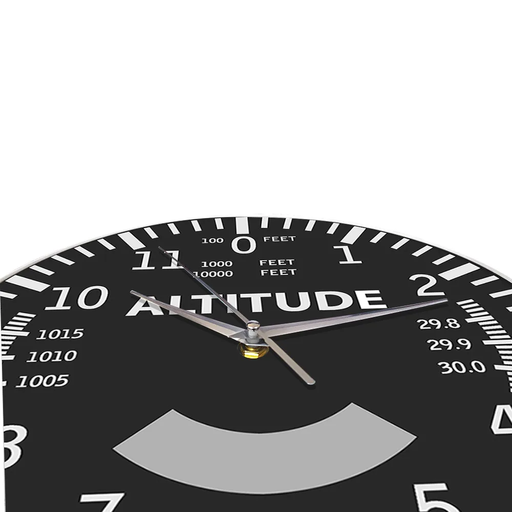 Airplane Altimeter LED Lighting Wall Clock For Aviator Bedroom Aircraft Altitude Night Light Wall Clock Glow in Dark Pilot Gift