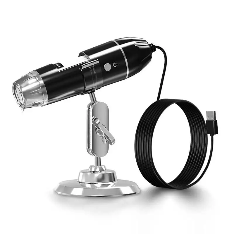 Câmera de microscópio digital portátil, 3 em 1, 1600X LED Magnifier, Tipo-C, USB, eletrônica, reparo do telefone