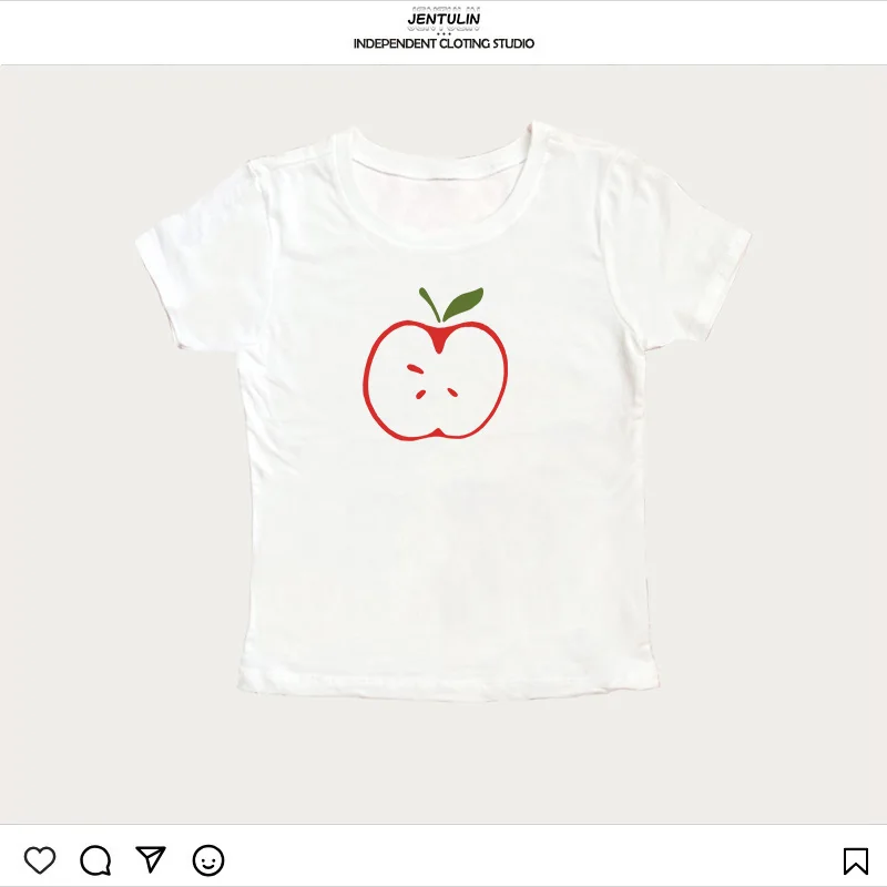 Streetwear T Shirt Y2K Harajuku Hip Hop Retro Graphic Print Crop Tops Women Short Sleeved Tops Skinny Gothic Yellow Baby Tees