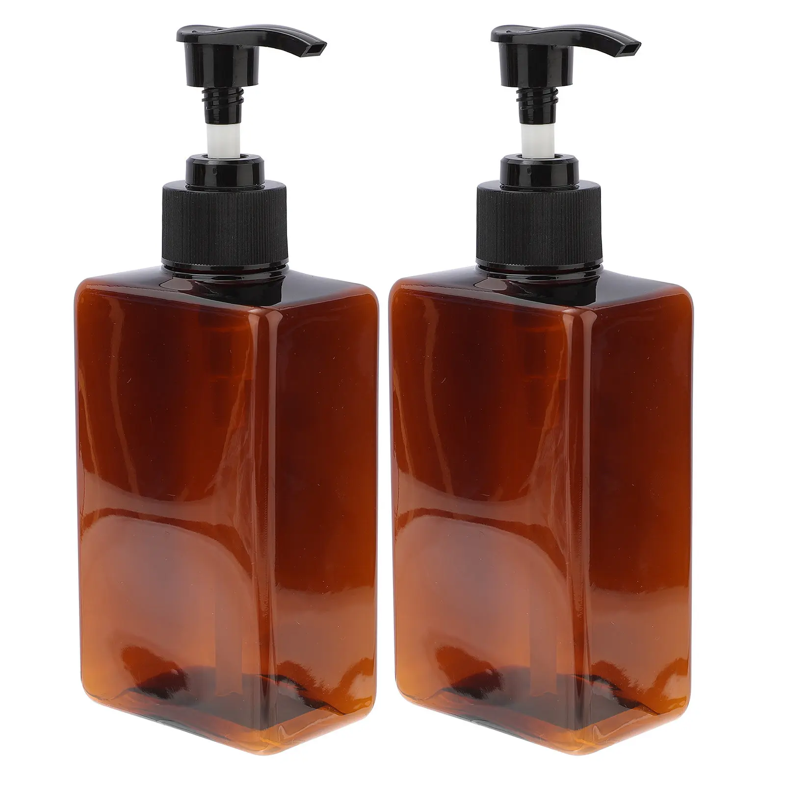 

2Pcs 280Ml Reusable Square Bottle with Pump for Toiletries DIY Lotion Essential Oil - Portable Liquid Dispenser for Camping Trip
