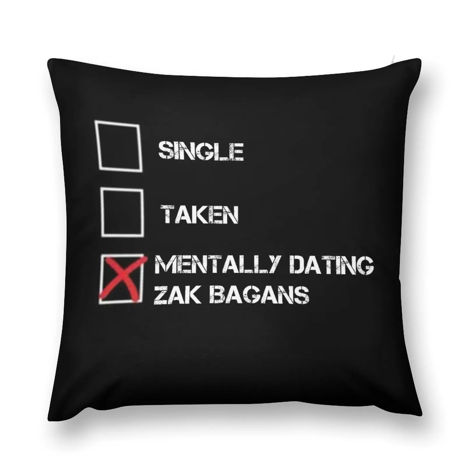 Mentally Dating Zak Bagans Throw Pillow Cushion Cover luxury decor pillow