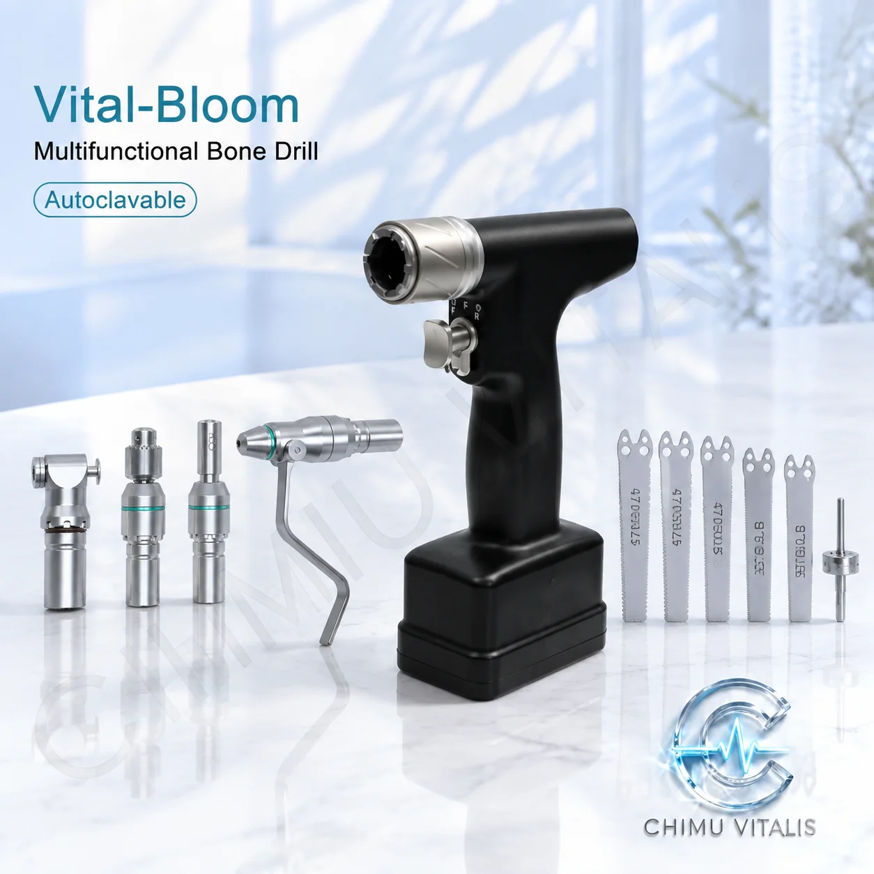【CHIMU VITALIS】Multifunctional Electric Drill Handpiece, Precision Technical Power Tool
