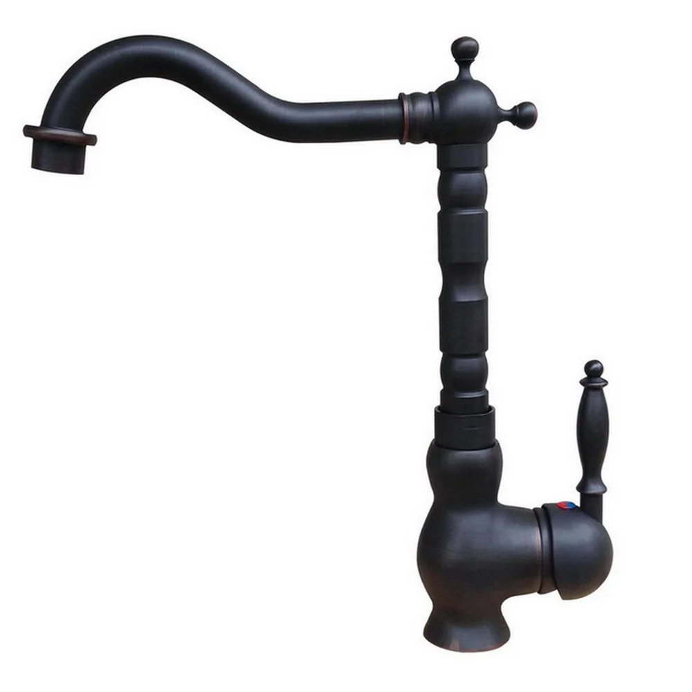 

Black Oil Rubbed Bronze Bathroom Basin Sink Faucet Single Handle Hole Deck Mounted Wash Basin Mixer Sink Tap Lnf341