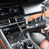 リアルカーボンファイバー製センターコントロールCDパネルフレームカバートリムステッカー BMW 8シリーズ G14 G15 G16 2019-2023 左ハンドル車用アクセサリー 1