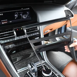Real Carbon Fiber Central Control CD Panel Frame Cover Trim Sticker for BMW 8 Series G14 G15 G16 2019-2023 LHD Accessories