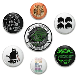 58MM Eye Mediterranean Evil Protection Eyeball Chloe Kit Cat Soft Button Pins Customizable Badge Brooches Round Snap in Design