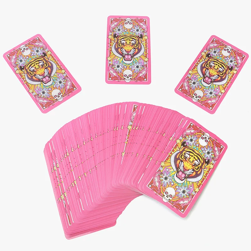 The New Arrival Traditional Chinese Style Tiger Lion And Dragon Elements Tarot of The God of The Three Cards