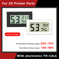 3D Printer Parts Dry Box Hygrometer With/without Battery Black white Digital LCD Indoor Convenient Temperature Sensor